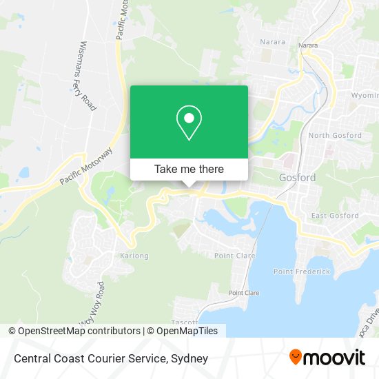 Central Coast Courier Service map