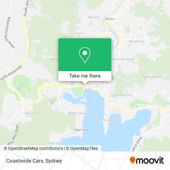 Coastwide Cars map