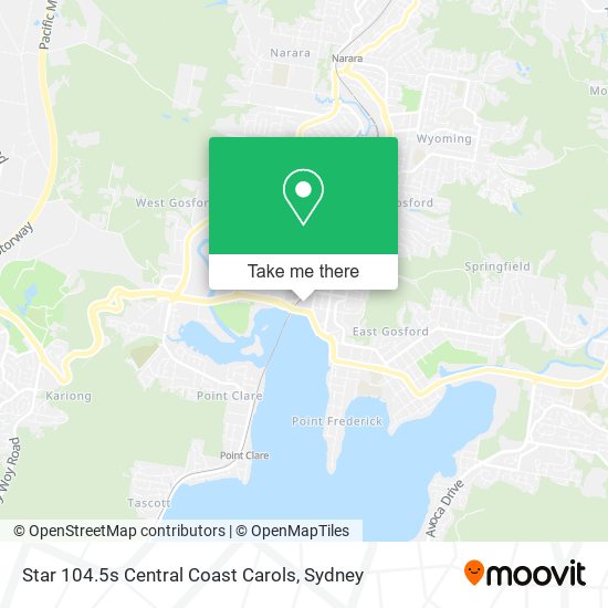 Star 104.5s Central Coast Carols map