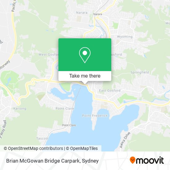 Brian McGowan Bridge Carpark map