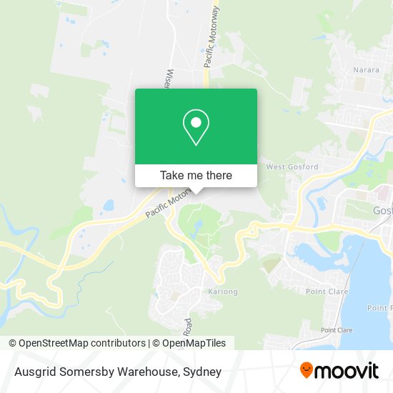 Ausgrid Somersby Warehouse map
