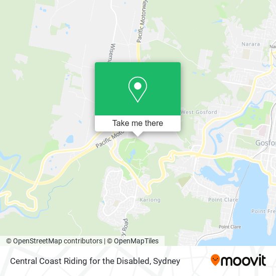 Central Coast Riding for the Disabled map