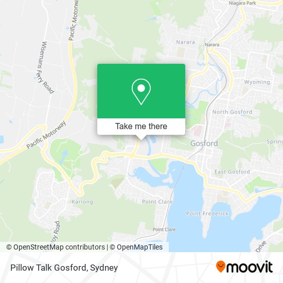 Pillow Talk Gosford map