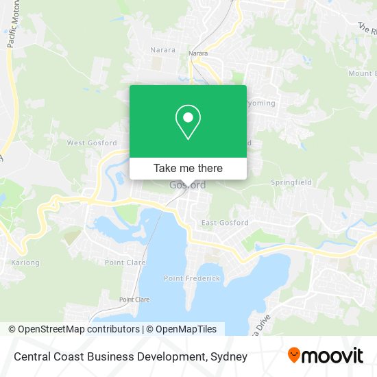 Central Coast Business Development map