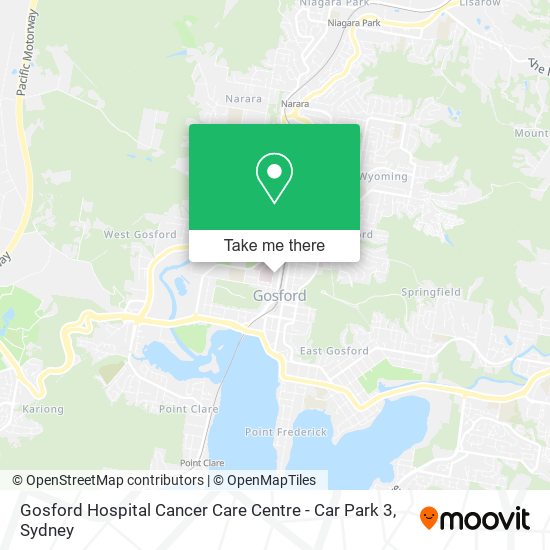 Gosford Hospital Cancer Care Centre - Car Park 3 map