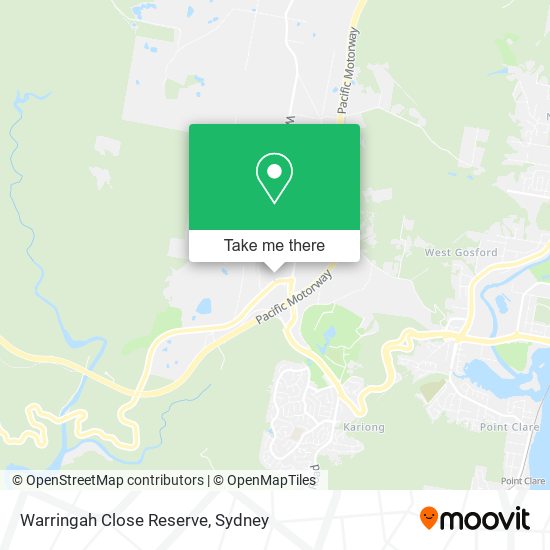 Warringah Close Reserve map