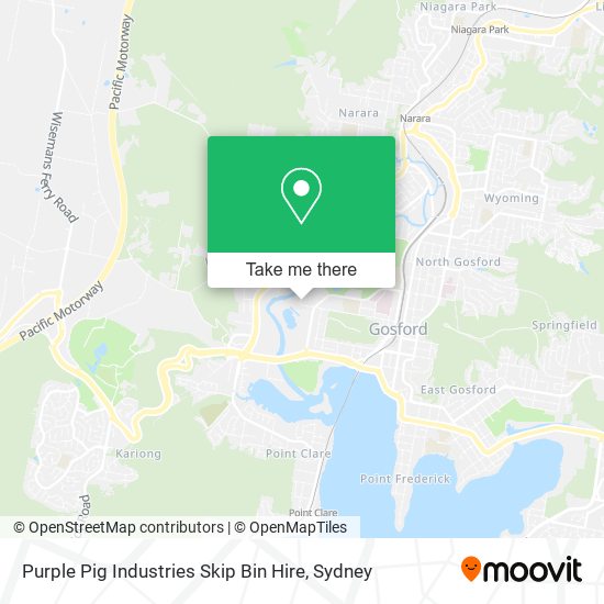 Purple Pig Industries Skip Bin Hire map