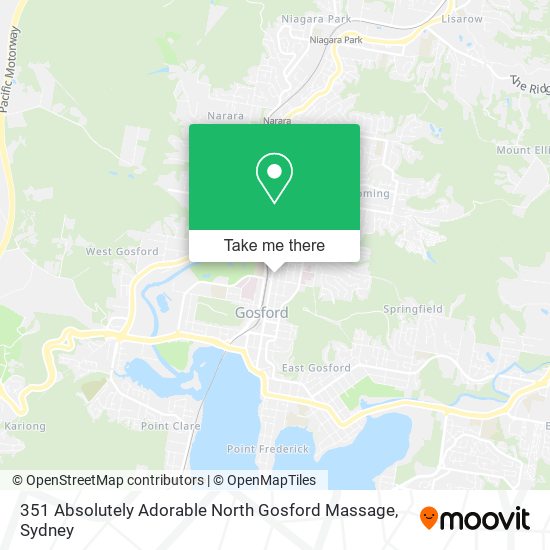 351 Absolutely Adorable North Gosford Massage map