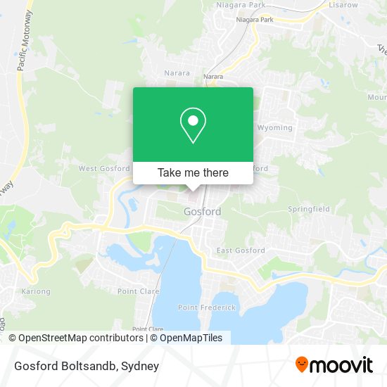 Gosford Boltsandb map