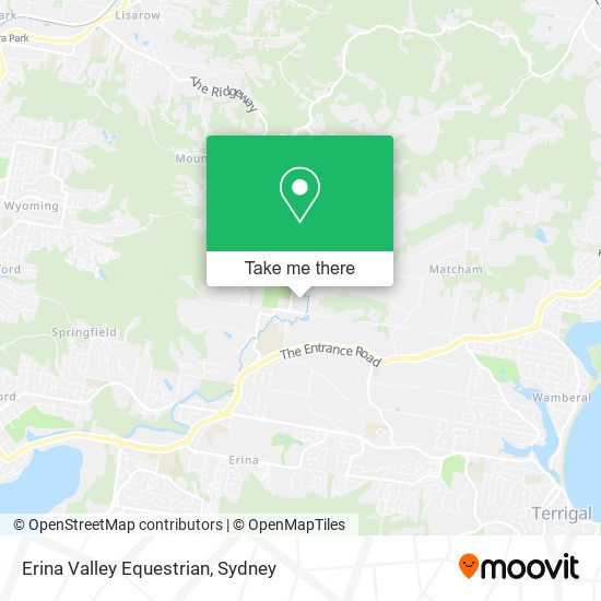 Erina Valley Equestrian map