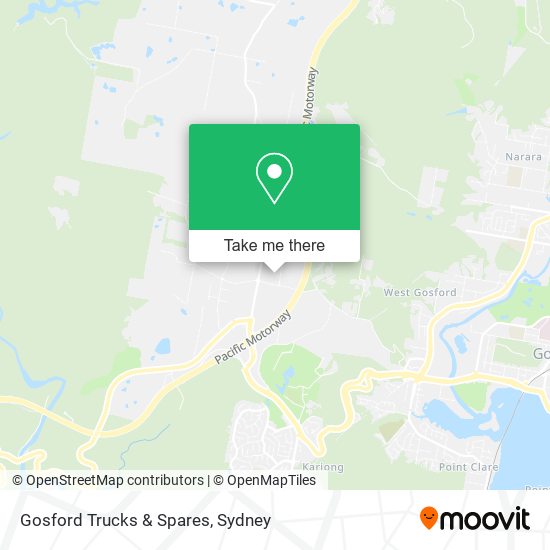 Mapa Gosford Trucks & Spares
