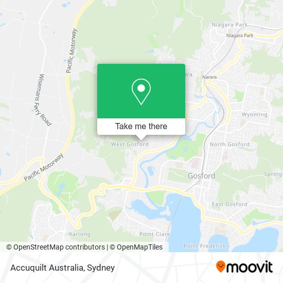 Mapa Accuquilt Australia