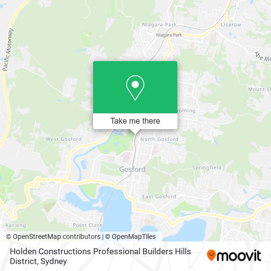 Mapa Holden Constructions Professional Builders Hills District