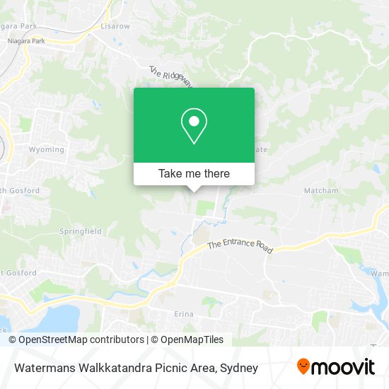 Watermans Walkkatandra Picnic Area map