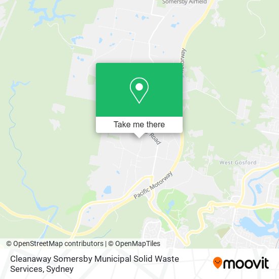 Mapa Cleanaway Somersby Municipal Solid Waste Services