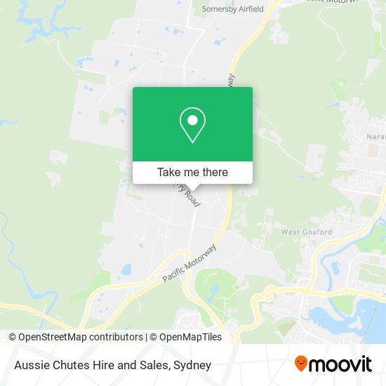Aussie Chutes Hire and Sales map