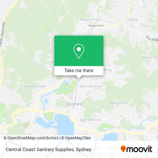 Mapa Central Coast Sanitary Supplies