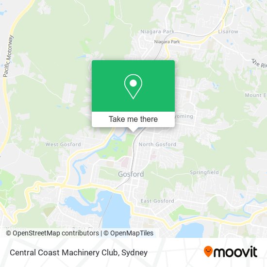 Central Coast Machinery Club map