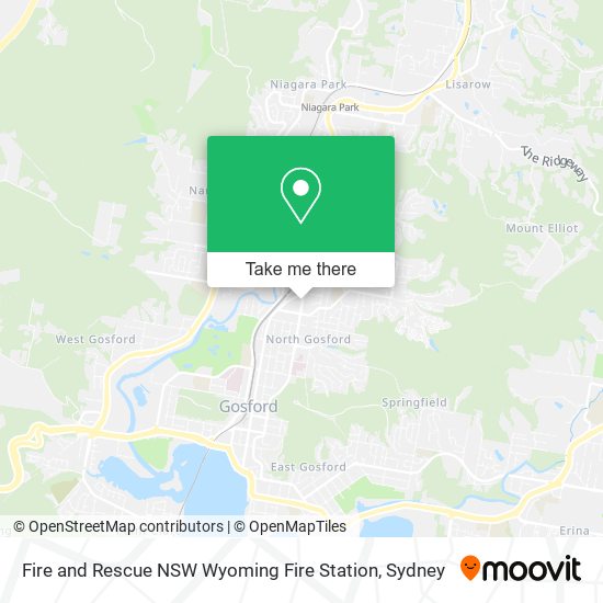 Mapa Fire and Rescue NSW Wyoming Fire Station