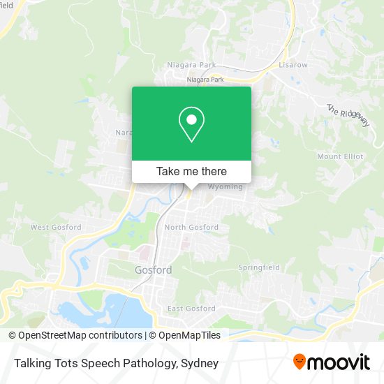 Mapa Talking Tots Speech Pathology