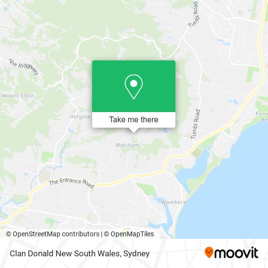 Clan Donald New South Wales map