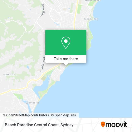 Beach Paradise Central Coast map