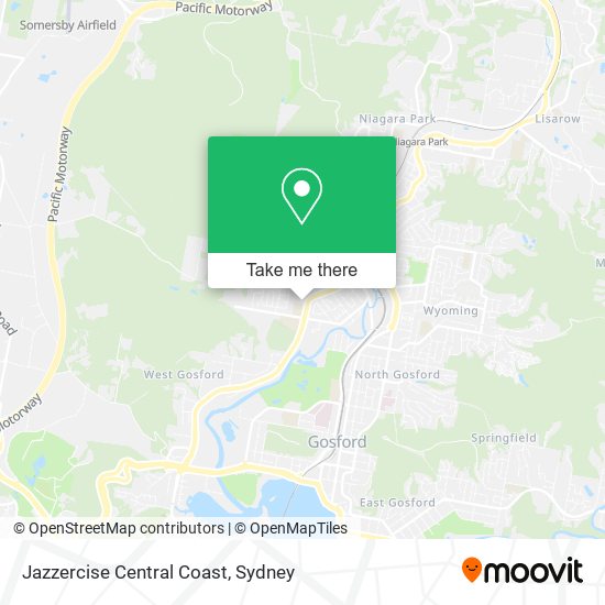 Jazzercise Central Coast map