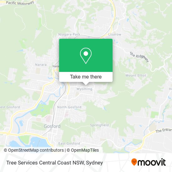 Tree Services Central Coast NSW map