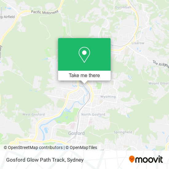 Gosford Glow Path Track map