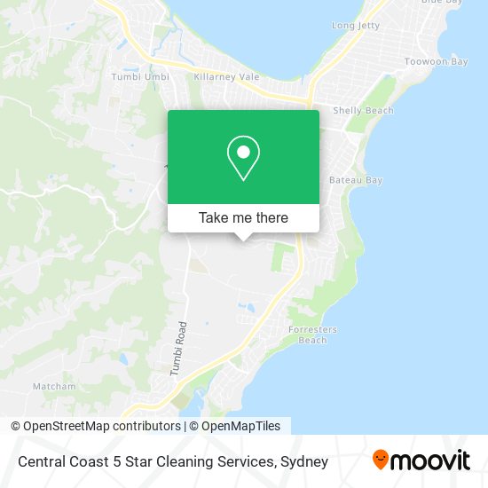 Mapa Central Coast 5 Star Cleaning Services