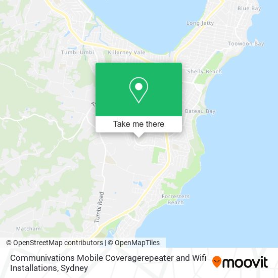 Communivations Mobile Coveragerepeater and Wifi Installations map