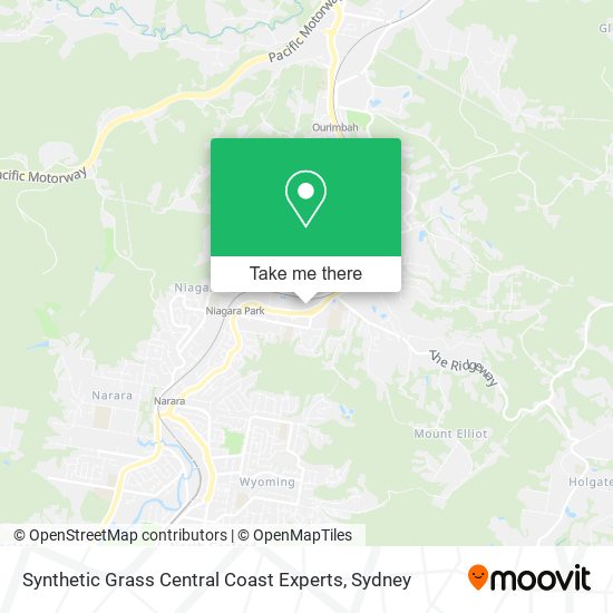 Mapa Synthetic Grass Central Coast Experts
