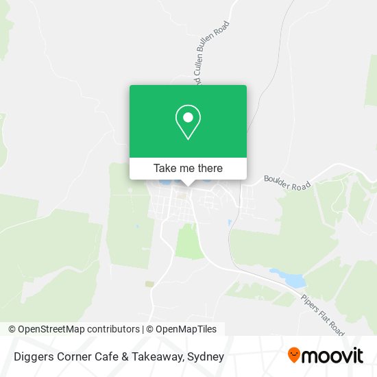 Diggers Corner Cafe & Takeaway map