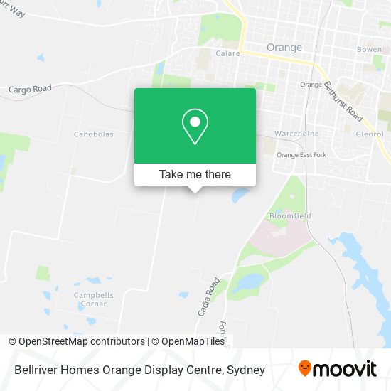 Bellriver Homes Orange Display Centre map