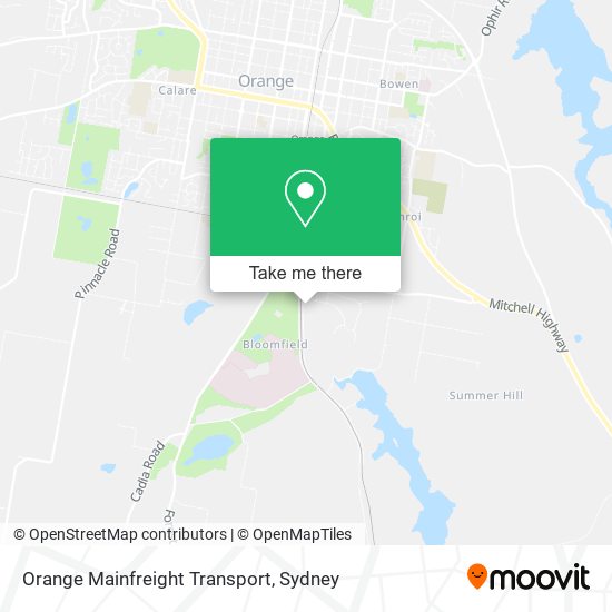 Orange Mainfreight Transport map