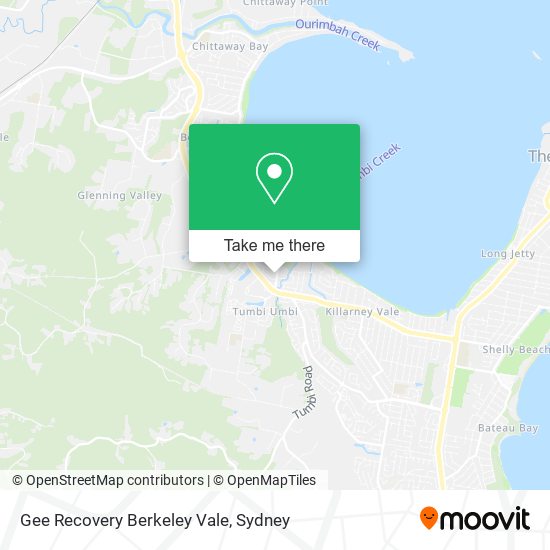 Gee Recovery Berkeley Vale map