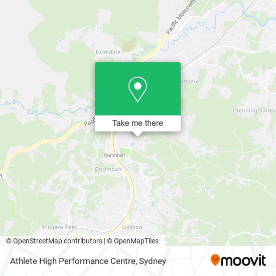 Mapa Athlete High Performance Centre