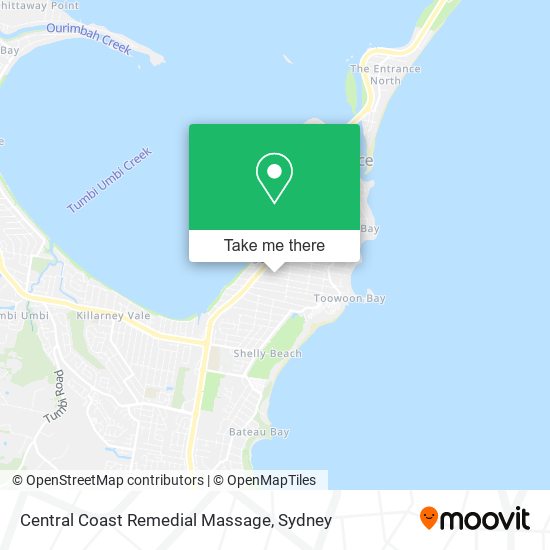 Mapa Central Coast Remedial Massage