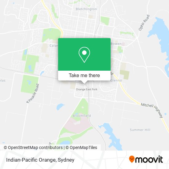 Indian-Pacific Orange map