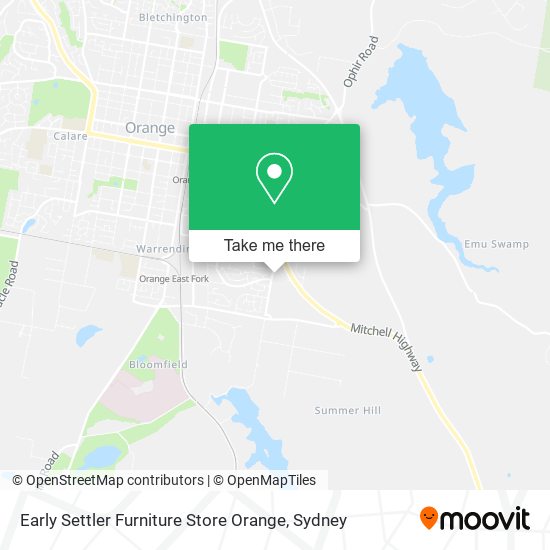 Mapa Early Settler Furniture Store Orange