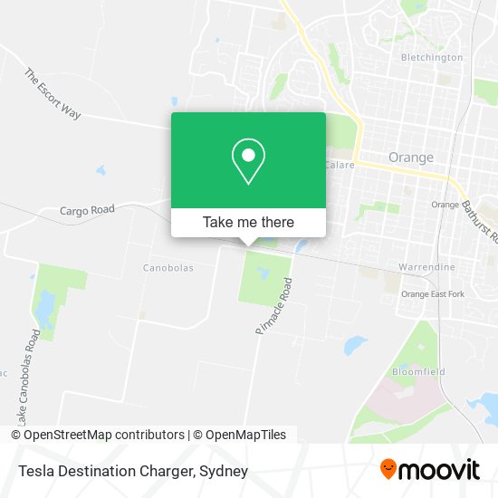 Mapa Tesla Destination Charger