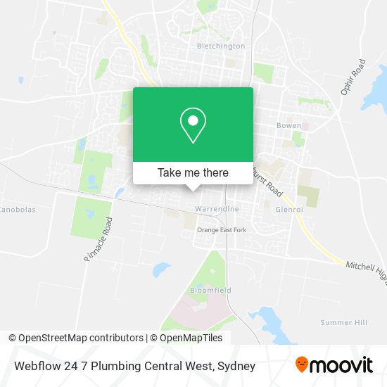 Webflow 24 7 Plumbing Central West map