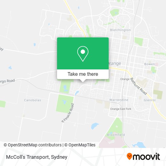 Mapa McColl's Transport