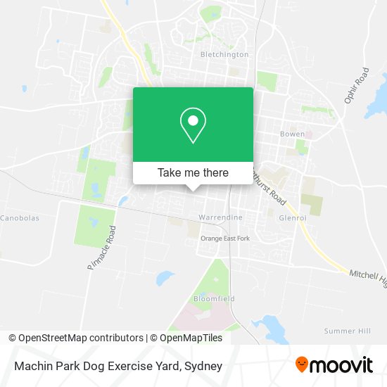 Machin Park Dog Exercise Yard map