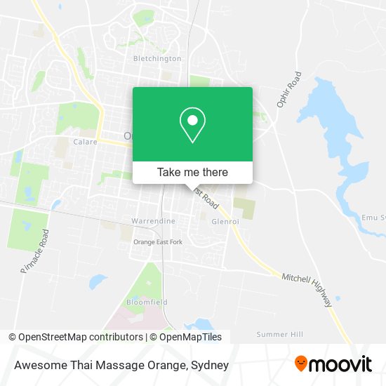 Awesome Thai Massage Orange map