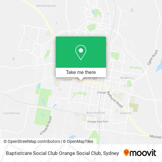 Baptistcare Social Club Orange Social Club map