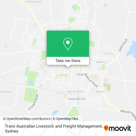 Mapa Trans Australian Livestock and Freight Management