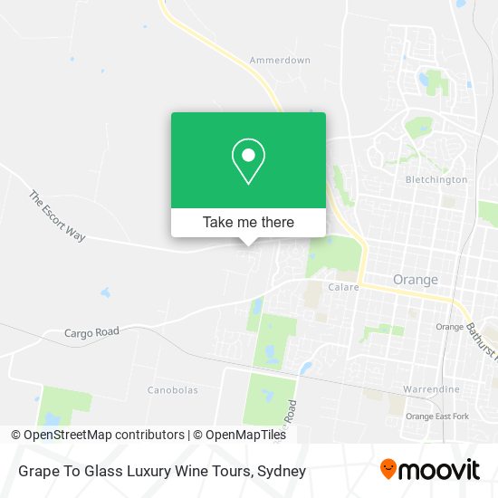 Mapa Grape To Glass Luxury Wine Tours