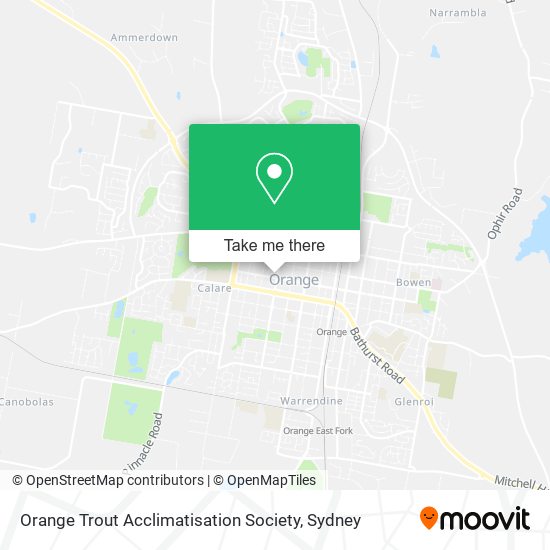 Orange Trout Acclimatisation Society map