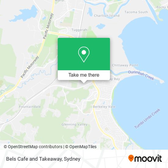 Bels Cafe and Takeaway map